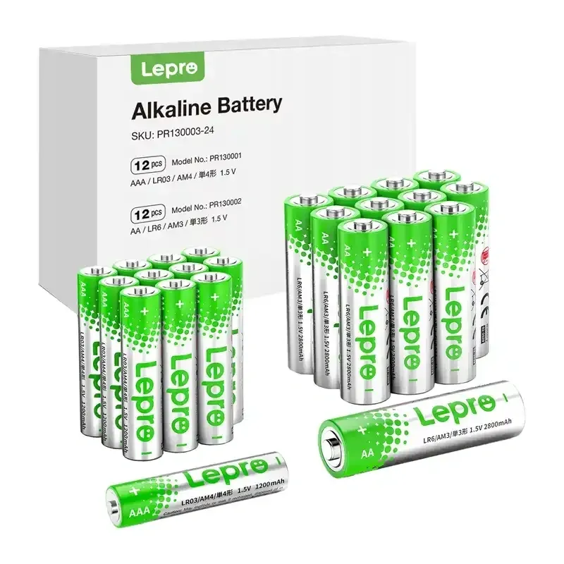 Baterie Alkaliczne LEPRO AA/AAA 24 szt. Zestaw
