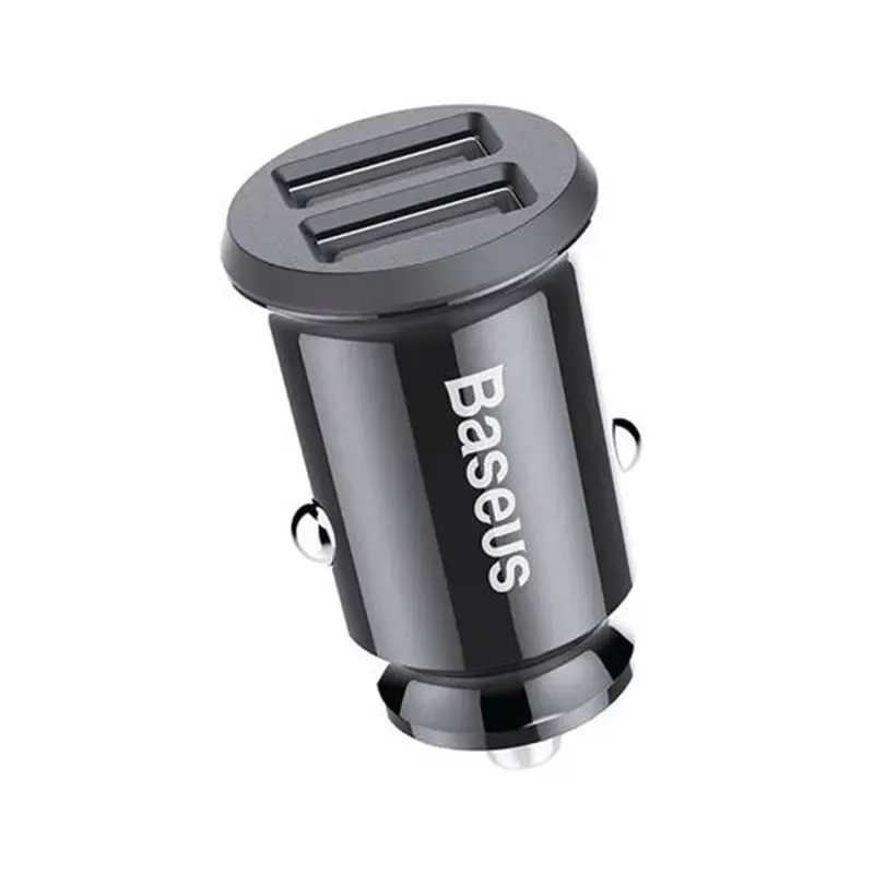 Ładowarka Samochodowa BASEUS Grain 2X USB 5V 3.1A - Czarna