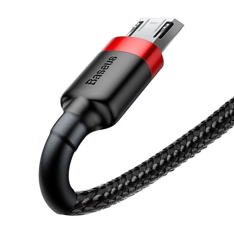 Kabel BASEUS Cafule USB-A Micro USB 2m - Czerwono-Czarny
