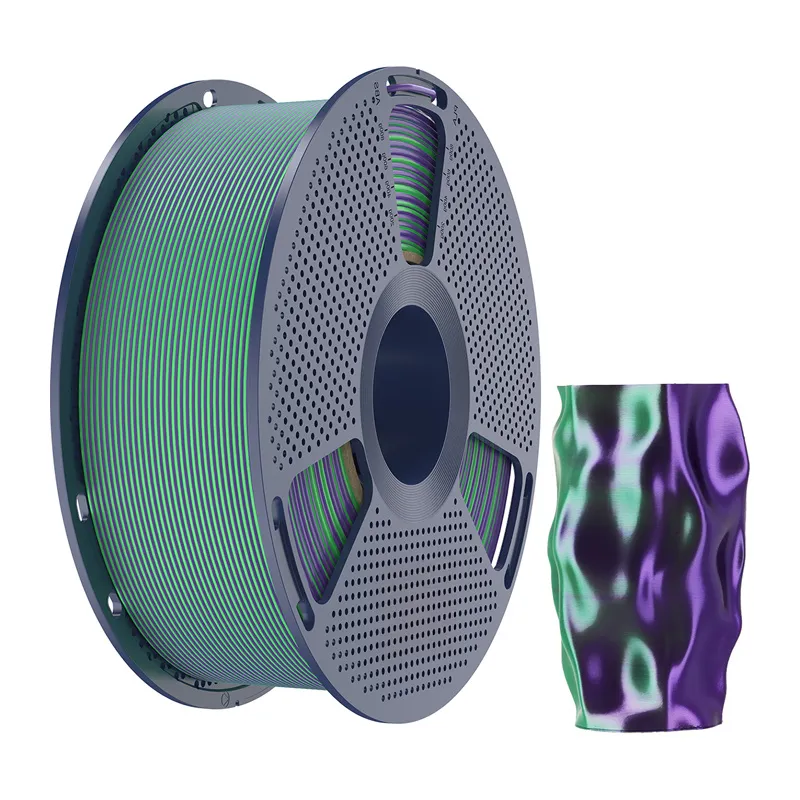 Filament SUNLU PLA+ Silk Dual Color 1.75mm 1kg (Zielono-Fioletowy)