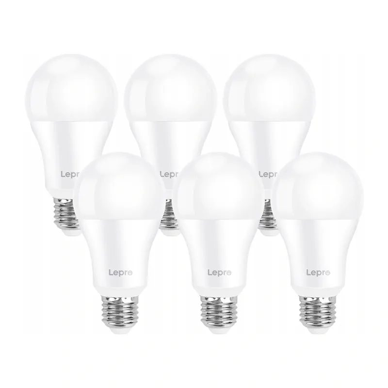 Żarówka LED LEPRO E27 A60 13W 1521LM 6500K Zestaw 6szt - Biała