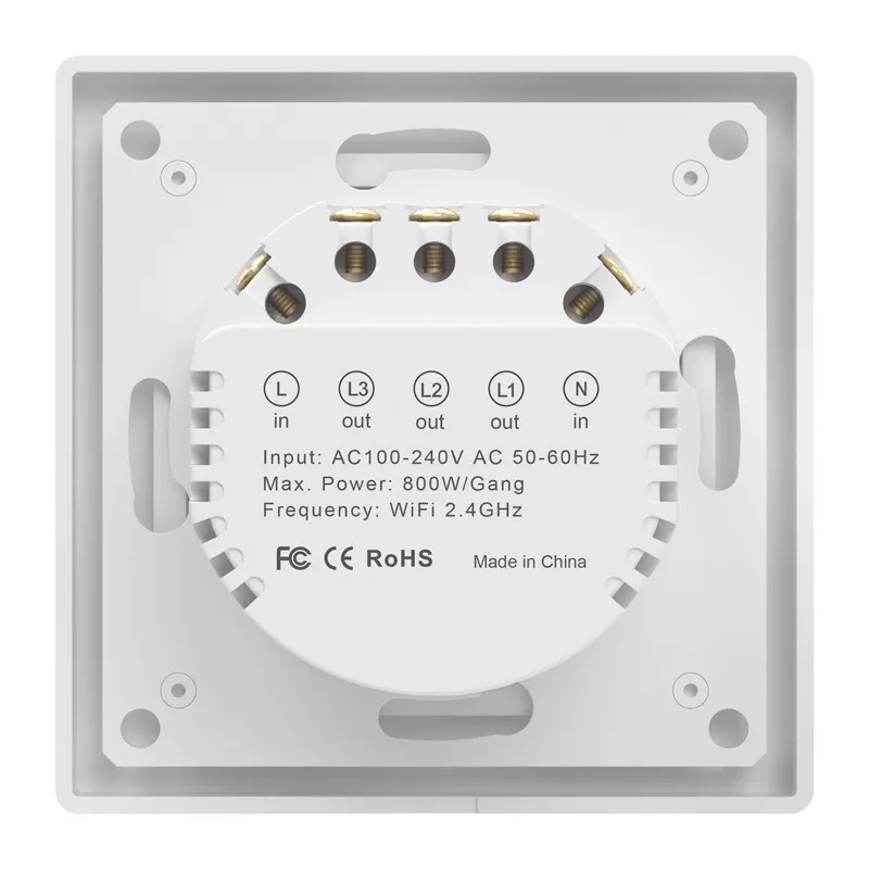 Włącznik Światła AVATTO TS20-EU-W3 Wi-Fi 3-KANAŁOWY - Biały