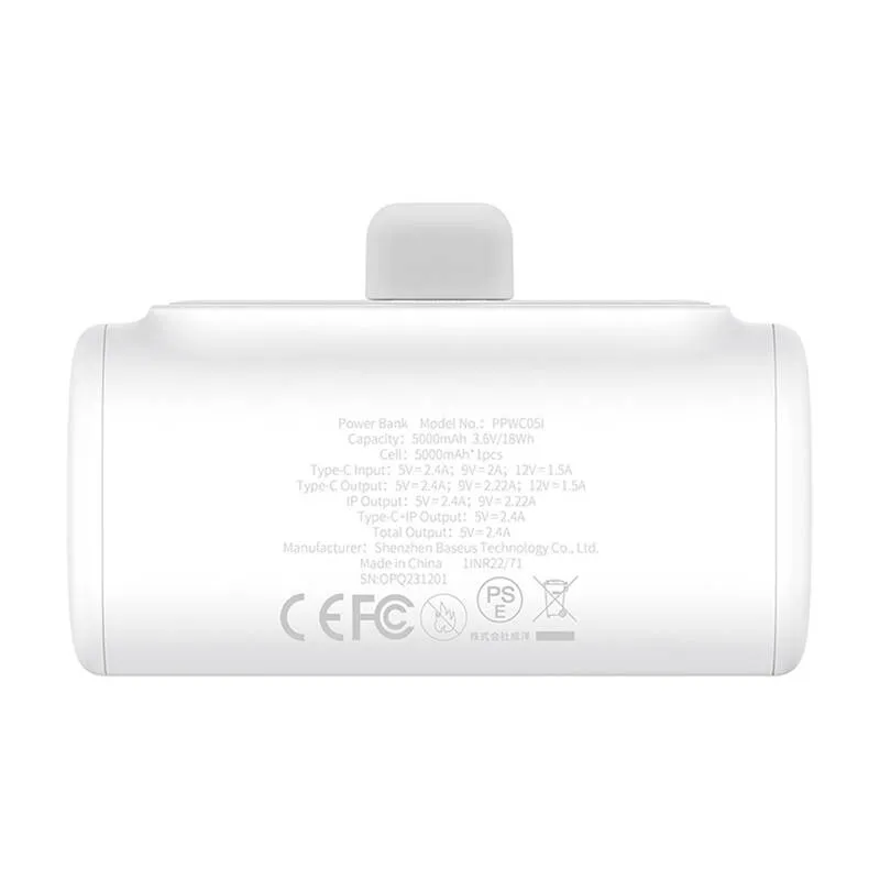Powerbank BASEUS Compact IP 5000mAh 20W - Biały