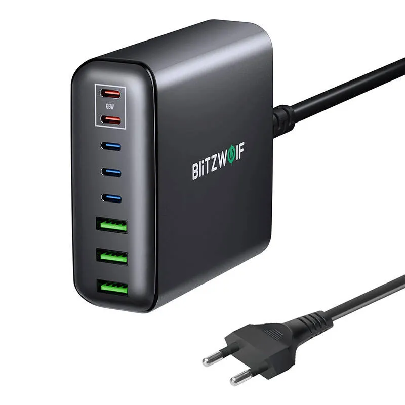 Ładowarka Sieciowa BLITZWOLF BW-S26 250W 8 Portów - Czarna