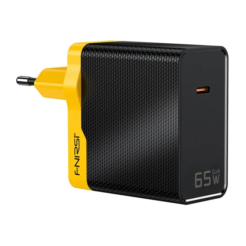 Zasilacz FNIRSI 65W USB-C Power Delivery - Żółto-Czarny