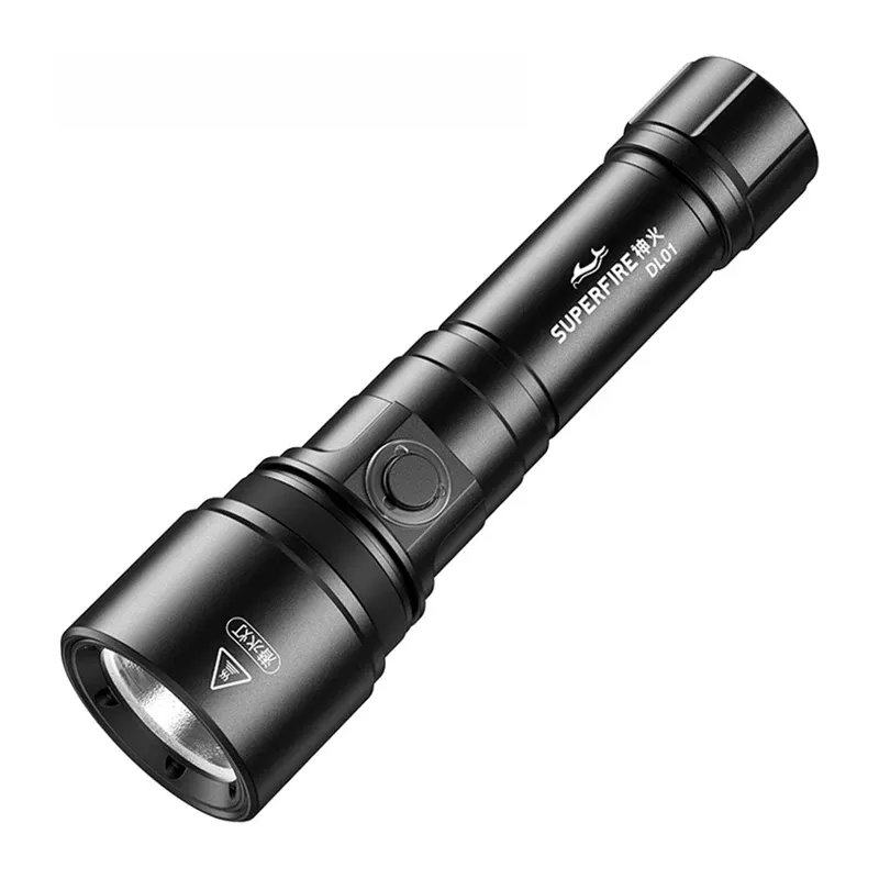 Latarka SUPERFIRE DL01 1400 Lm 15W Do Nurkowania - Czarna