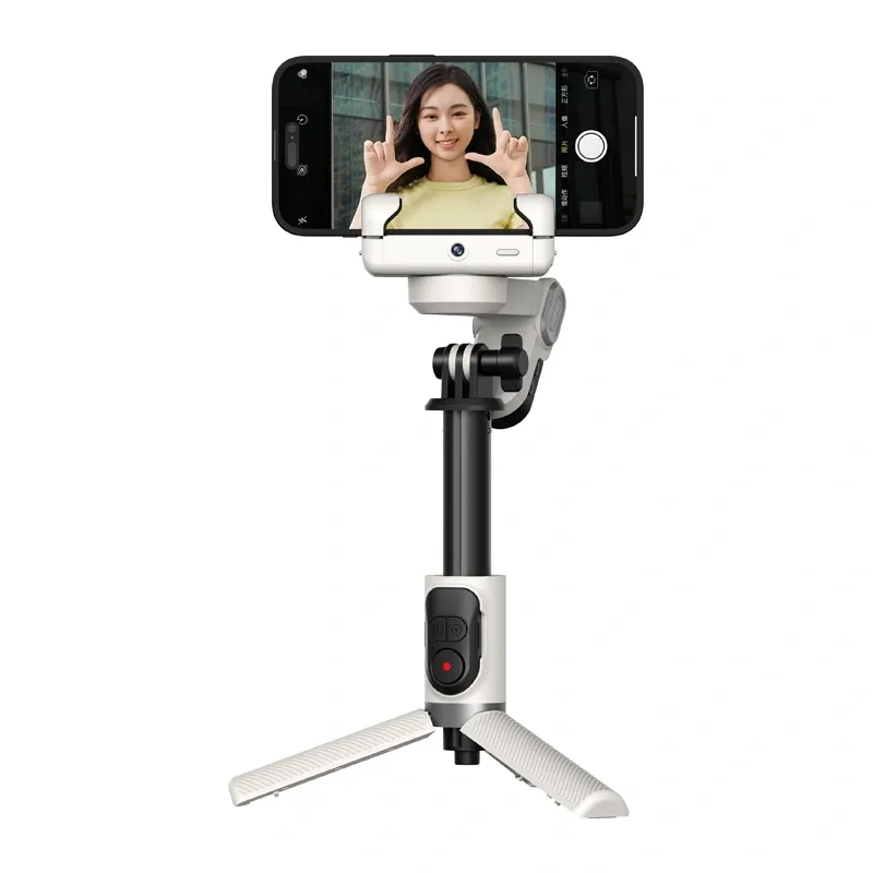 Gimbal AOCHUAN M1 Pro 4w1 Z Oświetleniem RGB - Biały