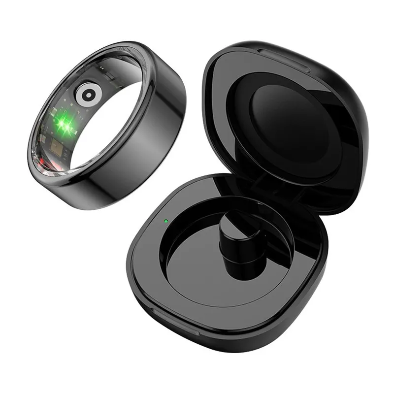 Smartring COLMI R02 Rozmiar 12 21.3mm Z Etui Ładującym - Czarny