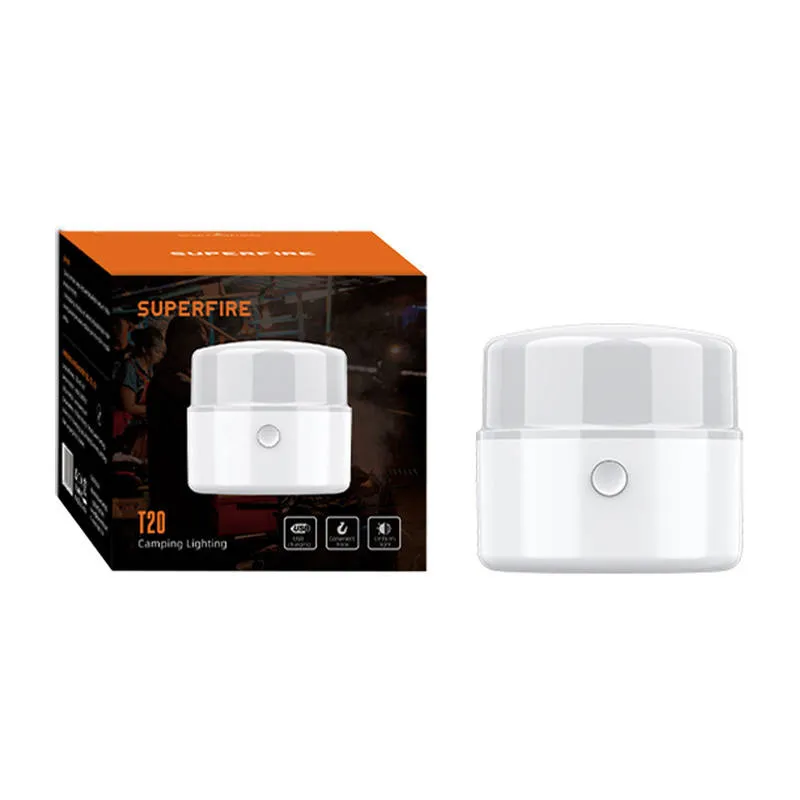 Lampa Kempingowa SUPERFIRE T20 180LM USB - Biała