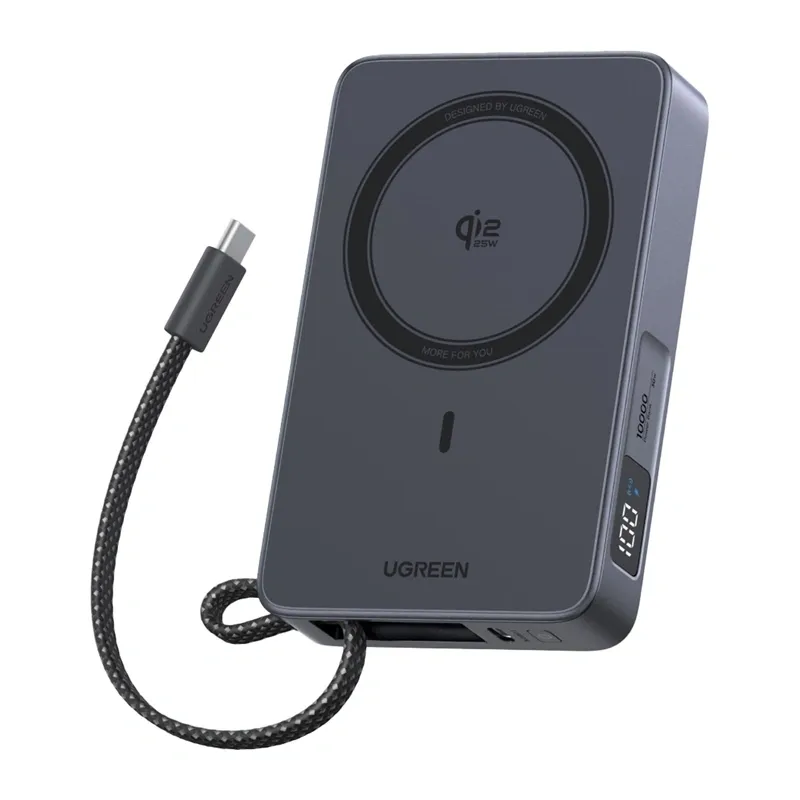 Powerbank UGREEN PB773 10000mAh 30W Magnetyczny - Szary