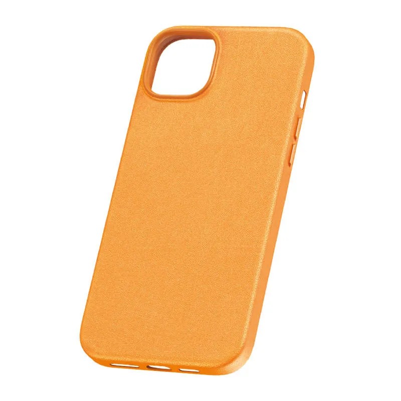 Etui BASEUS Fauxther Series IPhone 15 Plus - Pomarańczowe