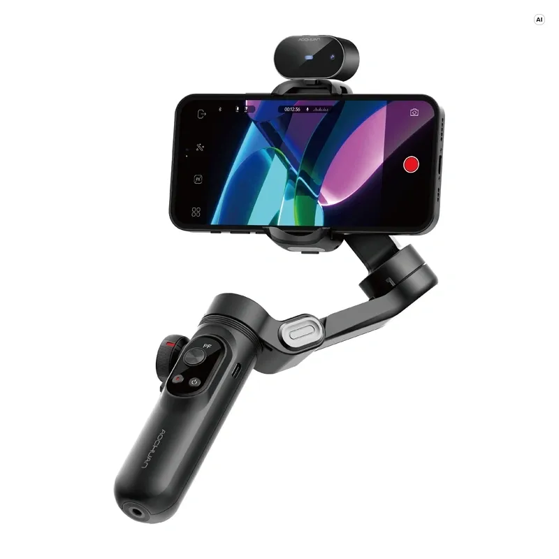 Gimbal AOCHUAN X Pro 3-OSIOWY Stabilizacja AI - Czarny