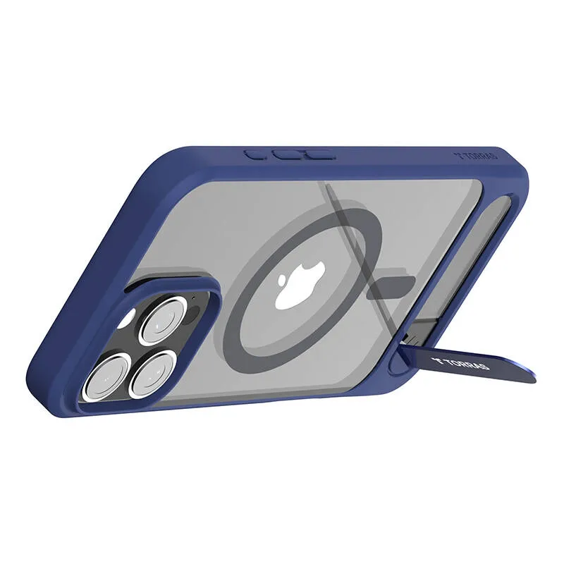Etui Magnetyczne TORRAS Pstand Series IPhone 16 Pro - Niebieskie