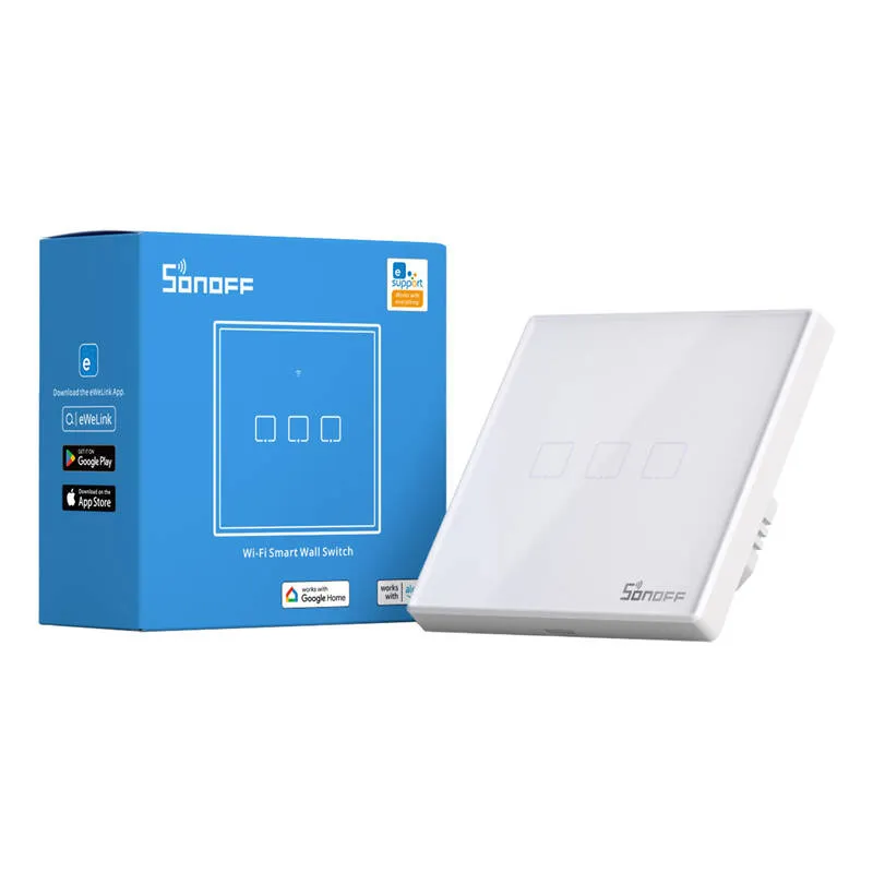 Włącznik Dotykowy SONOFF TX T2 Wi-Fi+RF 433 3-KANAŁOWY