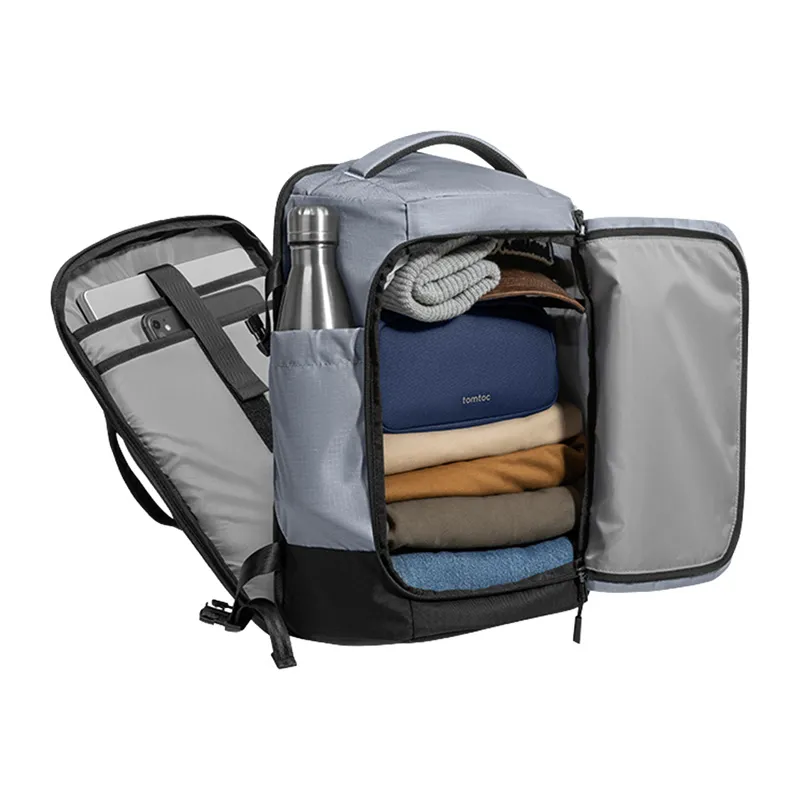 Plecak Podróżny TOMTOC NAVIGATOR-T66 Liteway 28l 15,6" - Jasnoszary