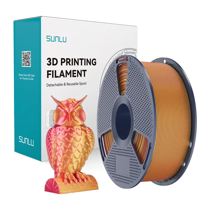 Filament SUNLU PLA+ Silk Dual Color 1.75mm 1kg - Czerwono-Złoty
