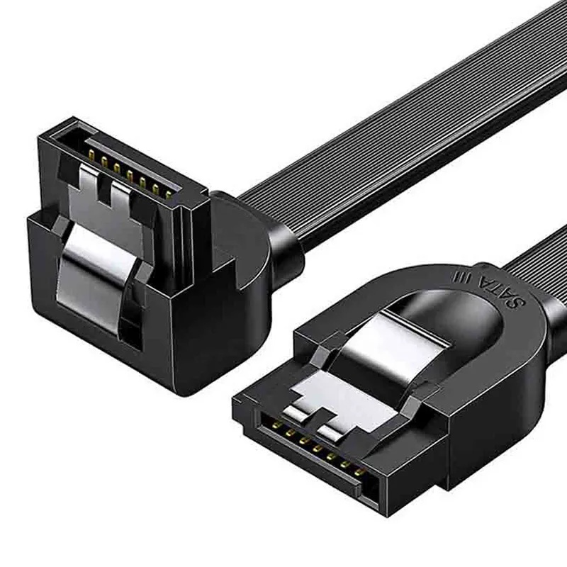 Kabel UGREEN US217 SATA Kątowy 0.5m - Czarny