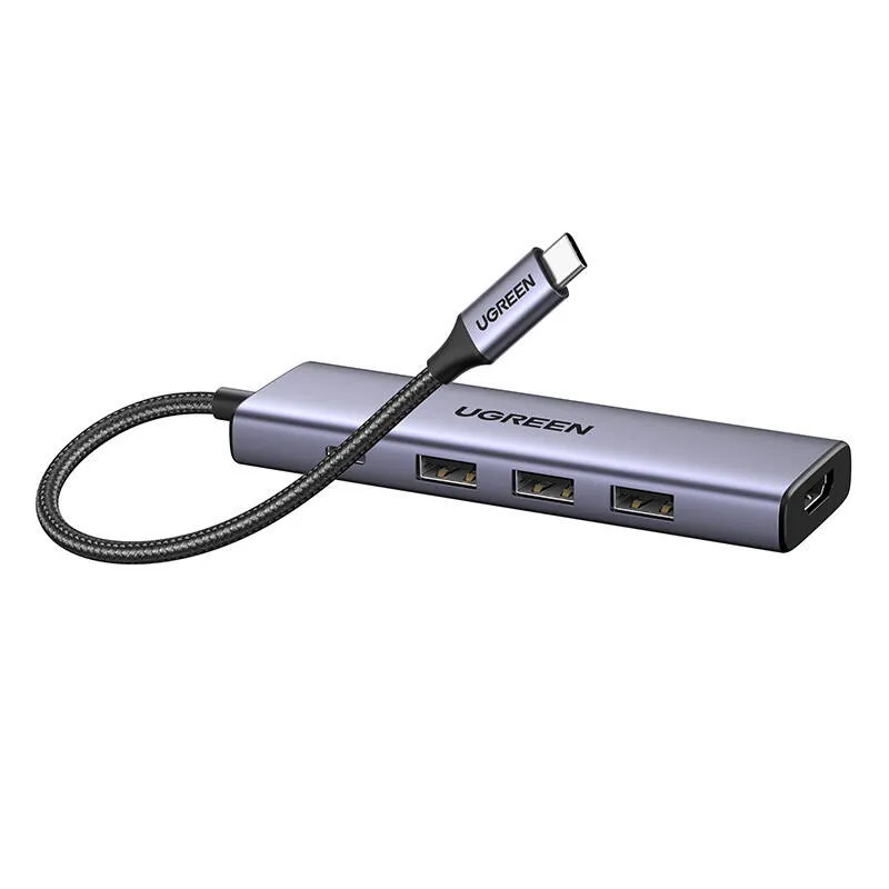 Hub UGREEN Revodok CM511 6w1 USB-C HDMI PD 100W - Szary