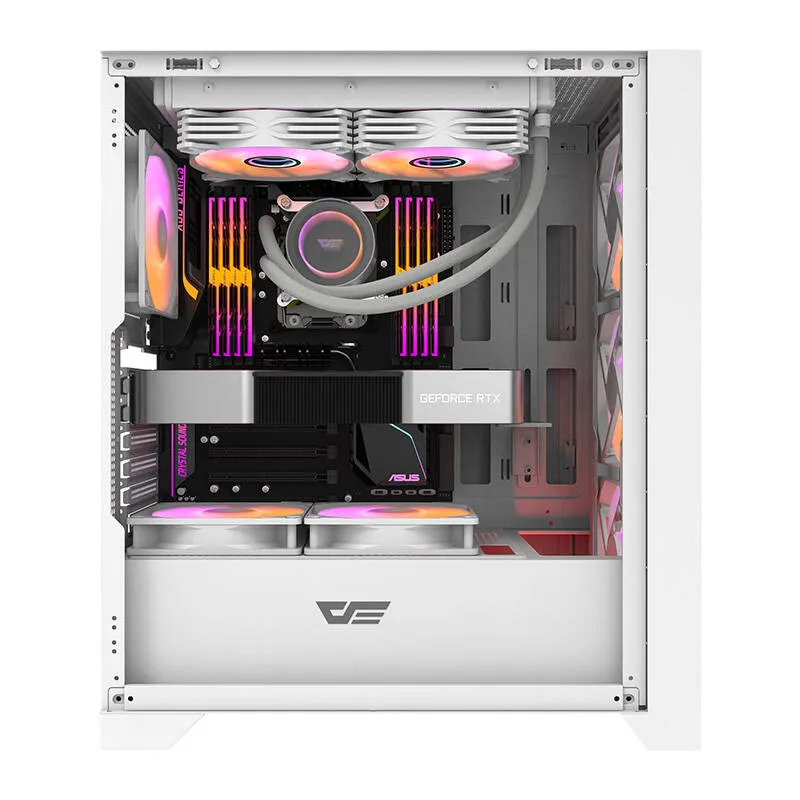 Obudowa Komputerowa DARKFLASH DRX70 Mesh 8 Wentylatorów - Biała