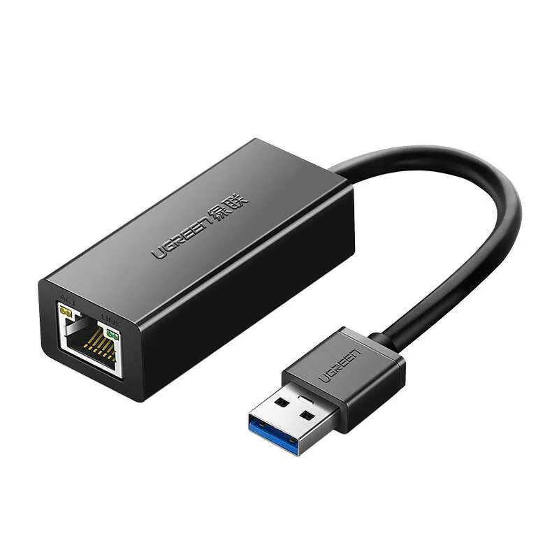 Adapter Sieciowy UGREEN CR111 USB-A Do RJ45 Gigabit - Czarny