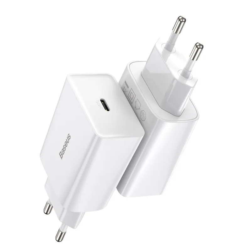 Ładowarka Sieciowa BASEUS Speed Mini Quick Charger USB-C 20W - Biała