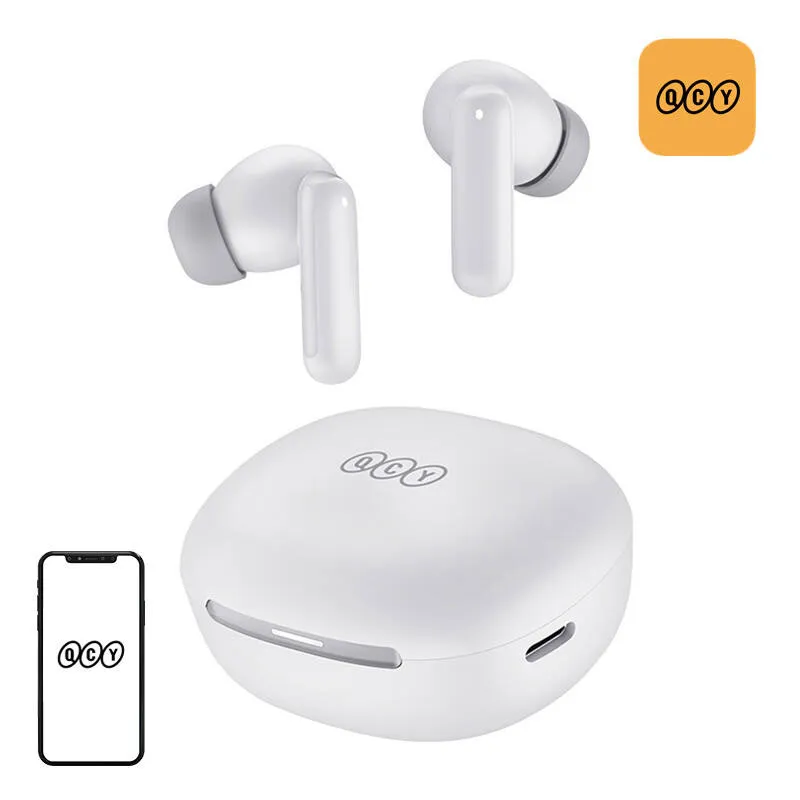 Słuchawki TWS QCY MeloBuds HT16 Z ANC I USB-C - Białe