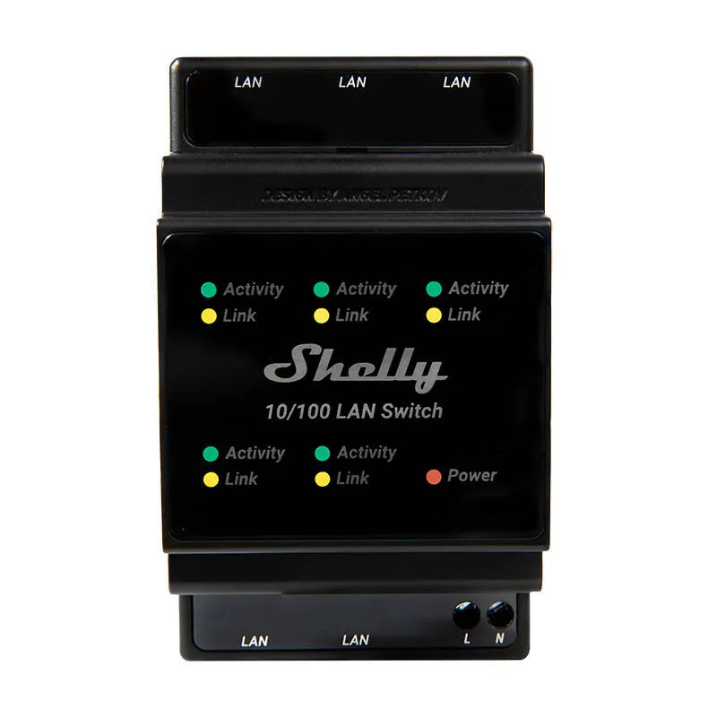 Switch Ethernet SHELLY LAN 5-PORTOWY RJ45 - Srebrny