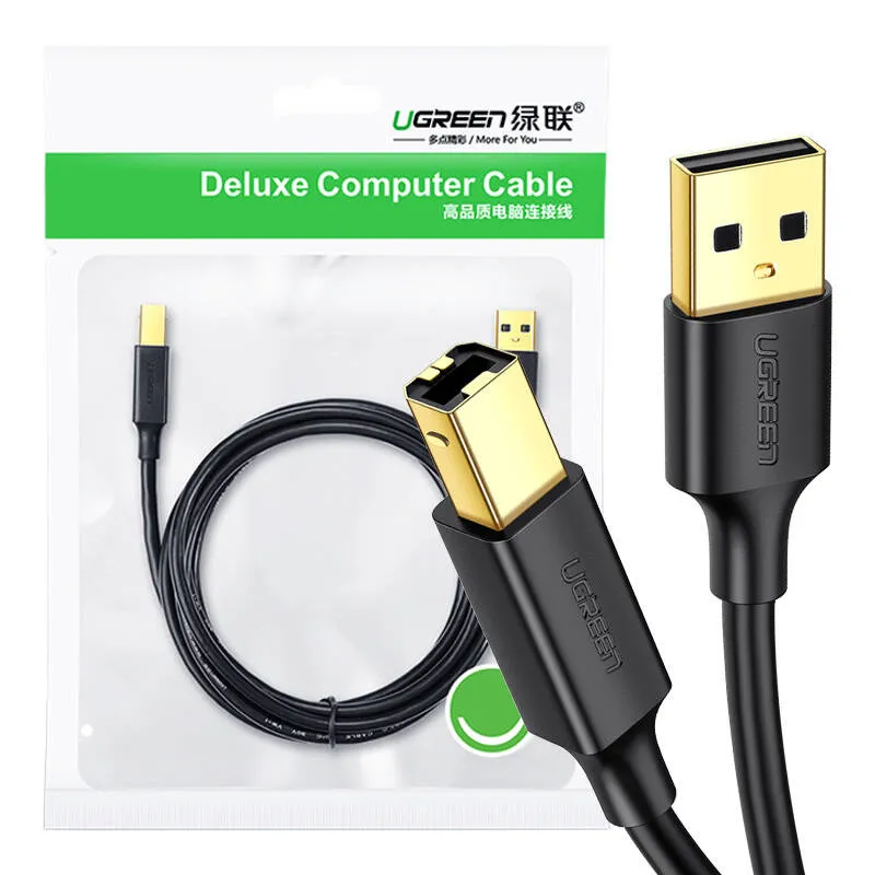 Kabel UGREEN US135 USB-A-USB-B 3m - Czarny