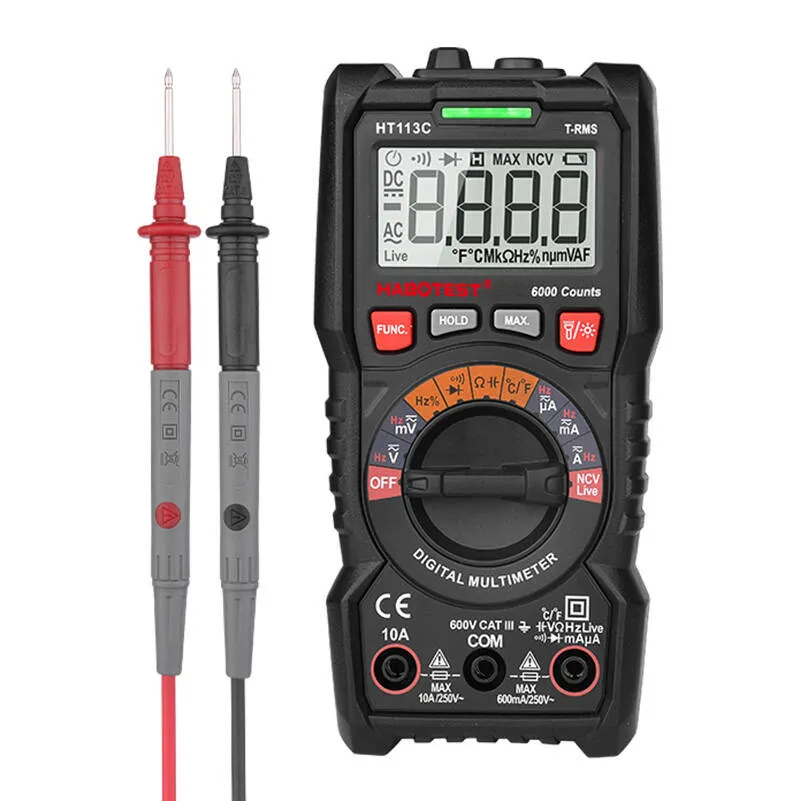 Multimetr Cyfrowy HABOTEST HT113C 6000 Zliczeń Bateryjny