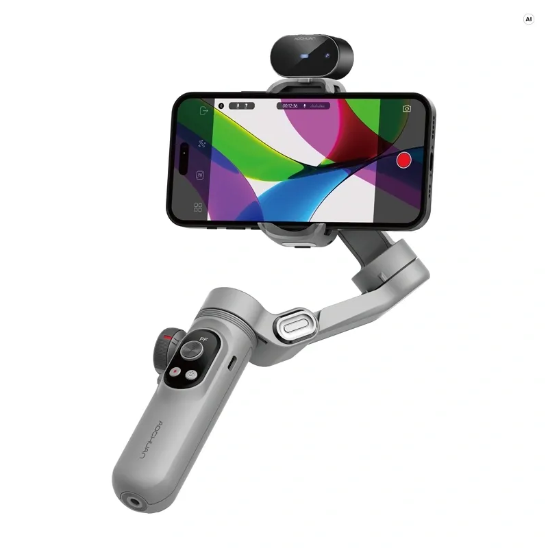 Gimbal AOCHUAN X Pro Stabilizator 3-OSIOWY Czujnik AI - Szary
