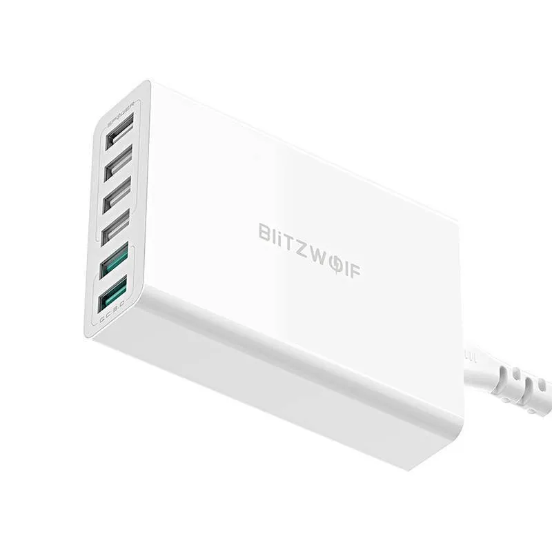 Ładowarka Sieciowa BLITZWOLF BW-S15 60W 6XUSB-A - Biała