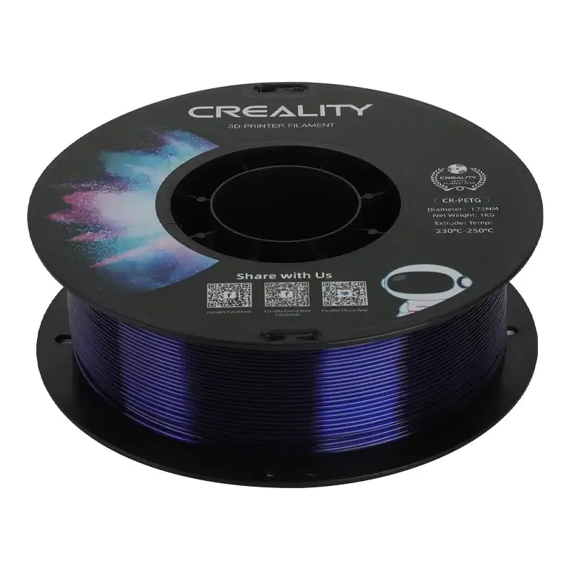 Filament CREALITY CR-PETG 1,75mm Do Druku 3D - Przezroczysty Niebieski
