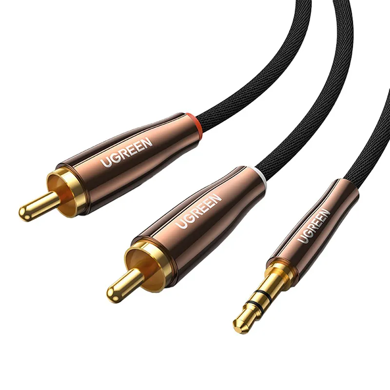 Kabel UGREEN AV170 Jack 3.5mm Do 2X RCA 1m - Czarny