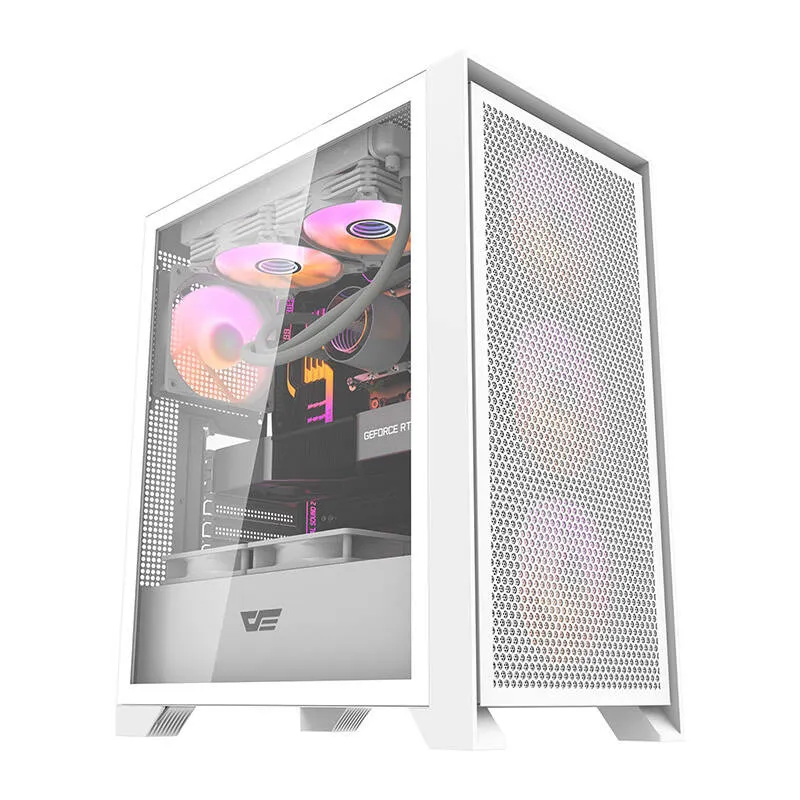 Obudowa Komputerowa DARKFLASH DRX70 Mesh 8 Wentylatorów - Biała