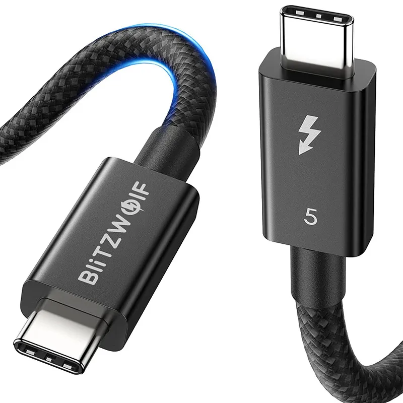Kabel BLITZWOLF BW-HDC8 USB-C – USB-C 240W 0,5m - Czarny
