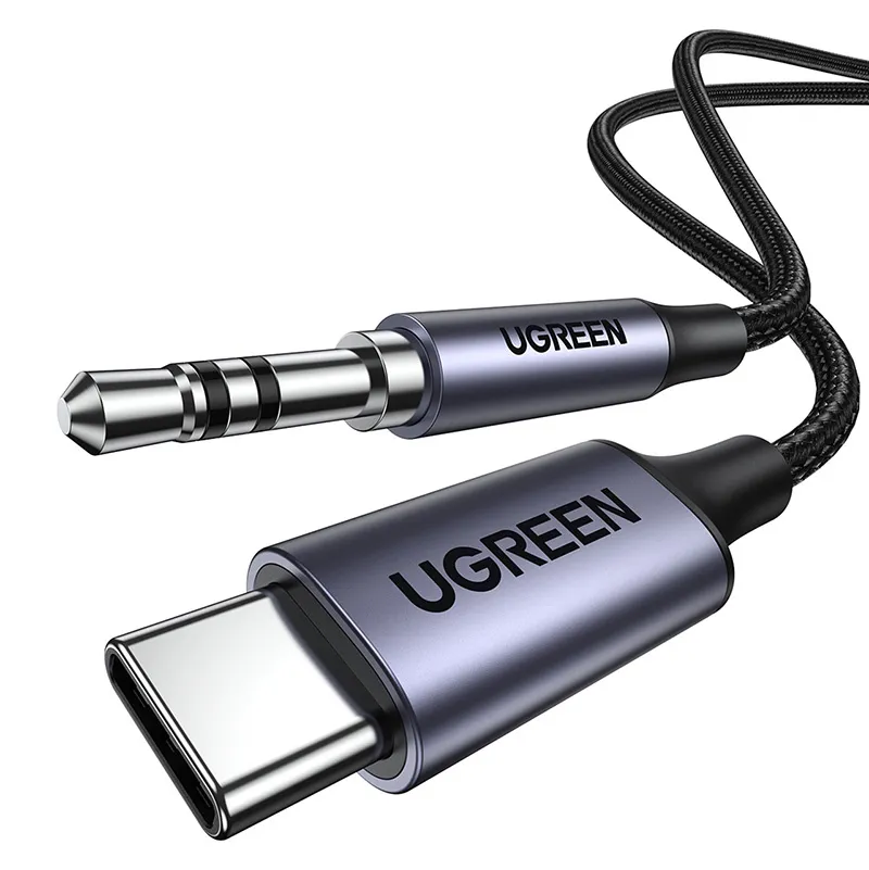 Kabel UGREEN AV143 USB-C Na Jack 3,5mm 1m - Czarny