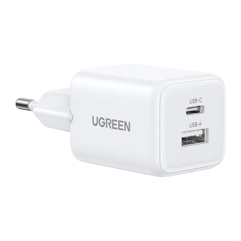 Ładowarka Sieciowa UGREEN X514 USB+USB-C GaN 20W - Biała