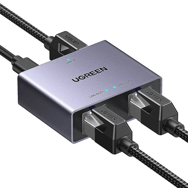Adapter Ethernet UGREEN NW301 RJ45 1x2 Rozgałęziacz
