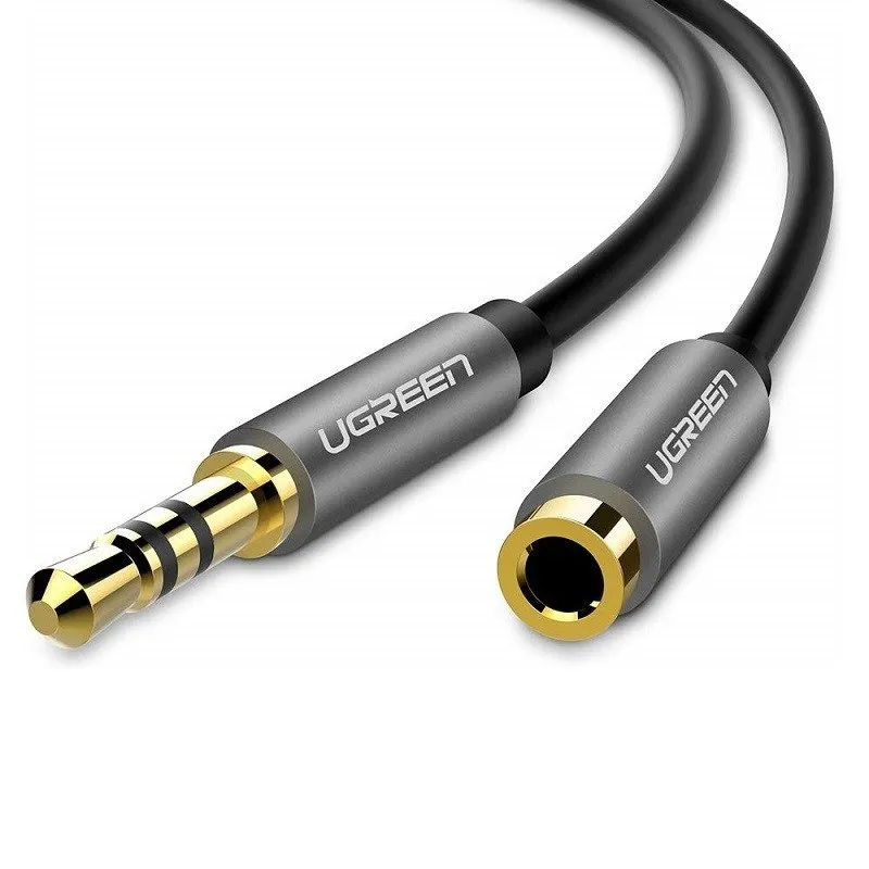 Przedłużacz Audio AUX UGREEN AV118 Jack 3,5 mm 3m - Czarny
