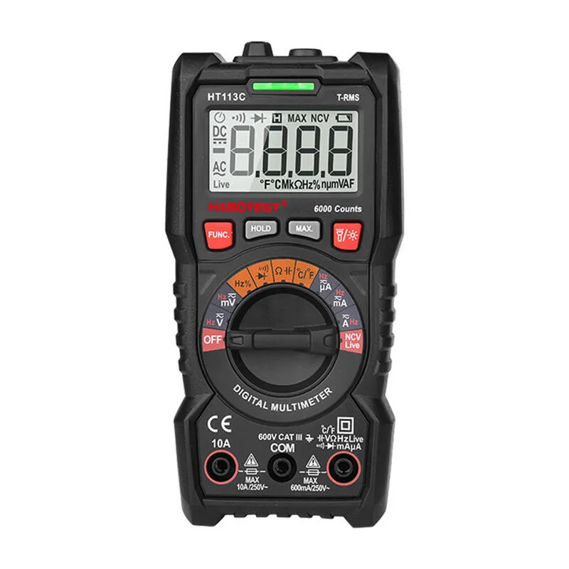 Multimetr Cyfrowy HABOTEST HT113C 6000 Zliczeń Bateryjny