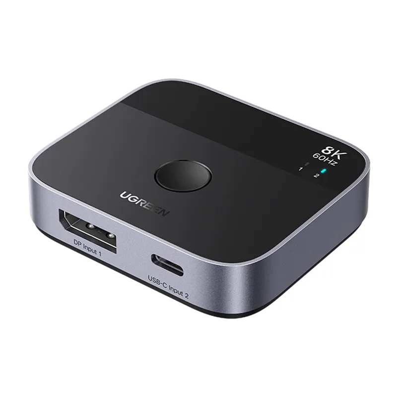 Przełącznik UGREEN AW701 DisplayPort USB-C 2w1 8K