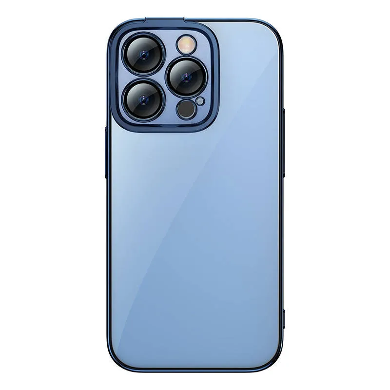Etui I Szkło Hartowane BASEUS Glitter Do IPhone 14 Pro - Niebieski