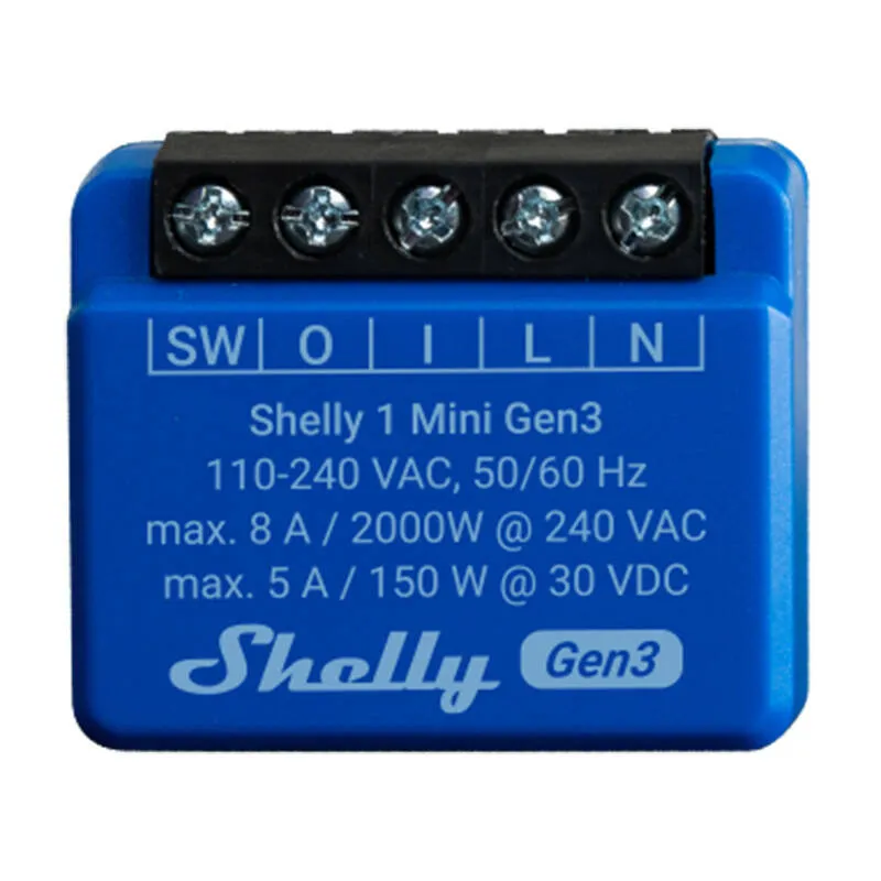 Sterownik SHELLY 1 Mini GEN3 Inteligentny Wi-Fi/Bluetooth