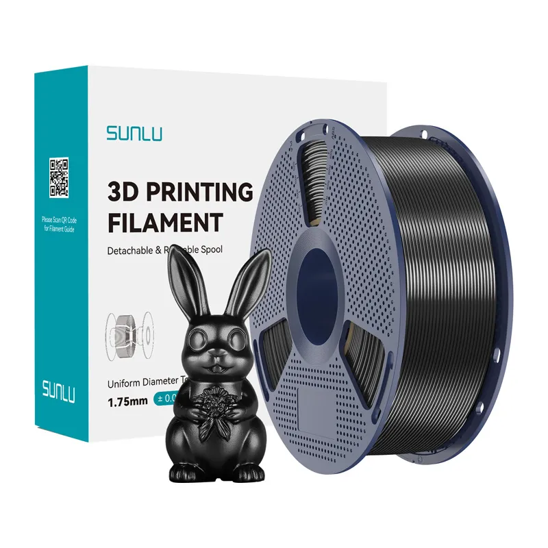 Filament SUNLU PLA+ Silk 1.75mm 1kg - Czarny