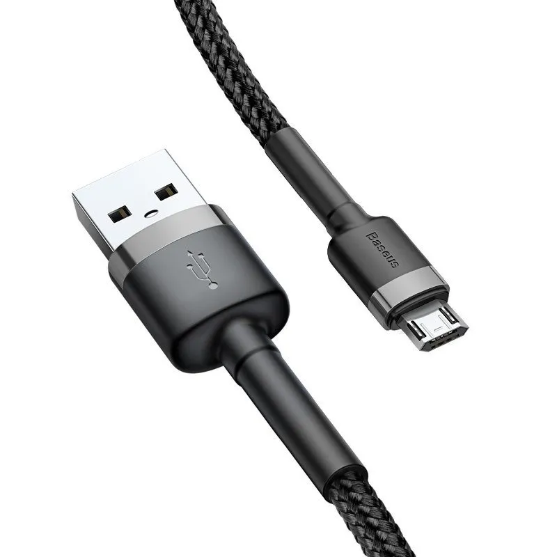 Kabel BASEUS Cafule USB-A Micro USB 1m - Szaro-Czarny