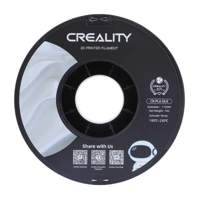 Filament CREALITY CR-Silk PLA 1,75mm Do Drukarek 3D - Biały