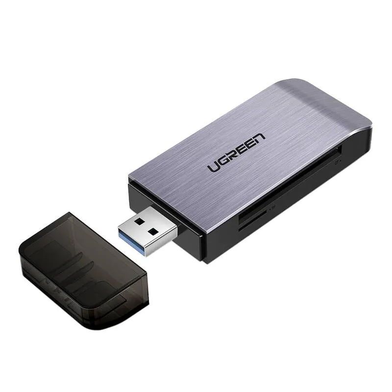 Czytnik Kart UGREEN CM180 USB 3.0 4w1 SD/MicroSD/CF/MS - Srebrny
