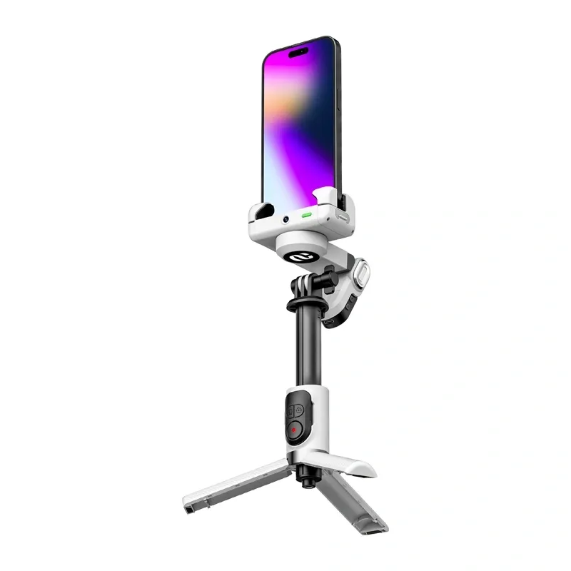 Gimbal AOCHUAN M1 Pro 4w1 Z Oświetleniem RGB - Biały