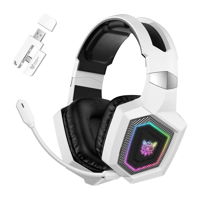 Słuchawki Gamingowe ONIKUMA GT806 50mm RGB - Białe