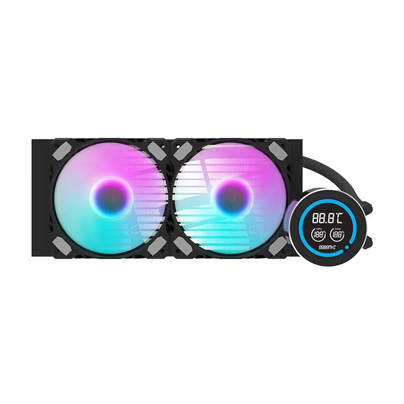Chłodzenie Wodne CPU DARKFLASH DN-D240 120mm Z Wyświetlaczem LCD - Czarny
